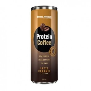 Body Attack Protein Coffee - Latte Caramel (12*250ml) inkl Pfand